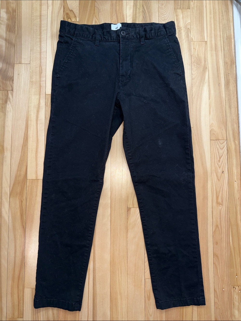 H&M Black Chino Pants - Slim Casual